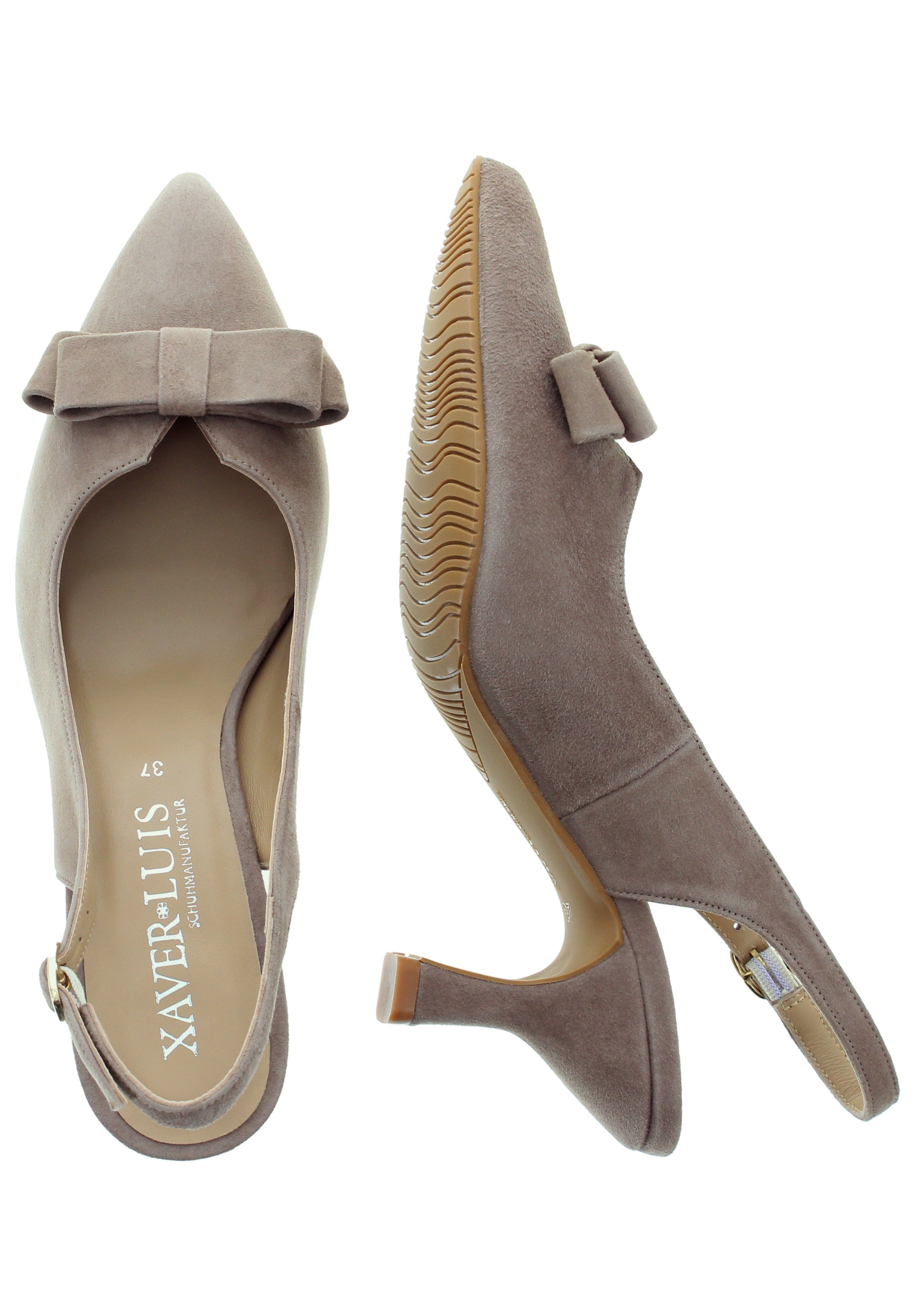 MARISA - Spitze Sling-Pumps mit Schleife