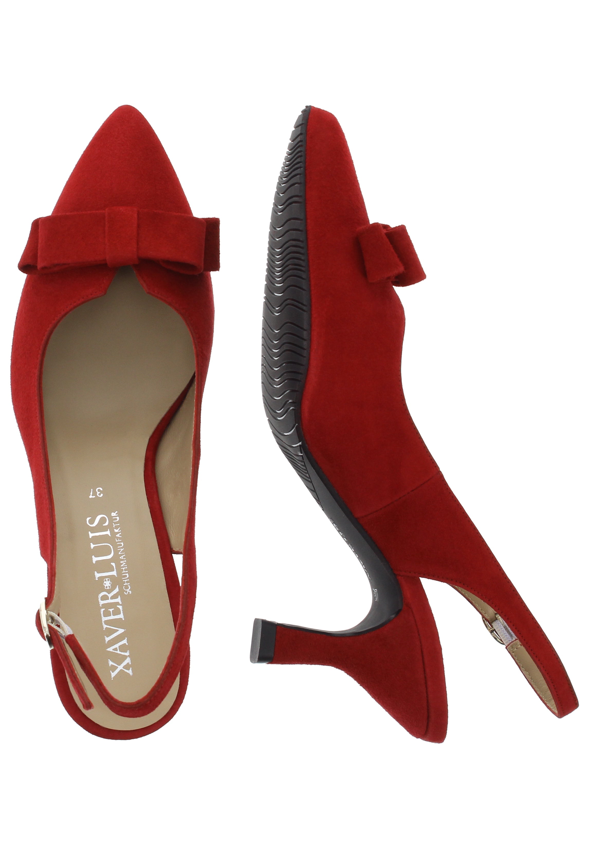 MARISA - Spitze Sling-Pumps mit Schleife
