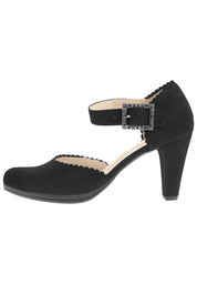 SOFINA - Strass Spangenpumps in Samtziegenleder