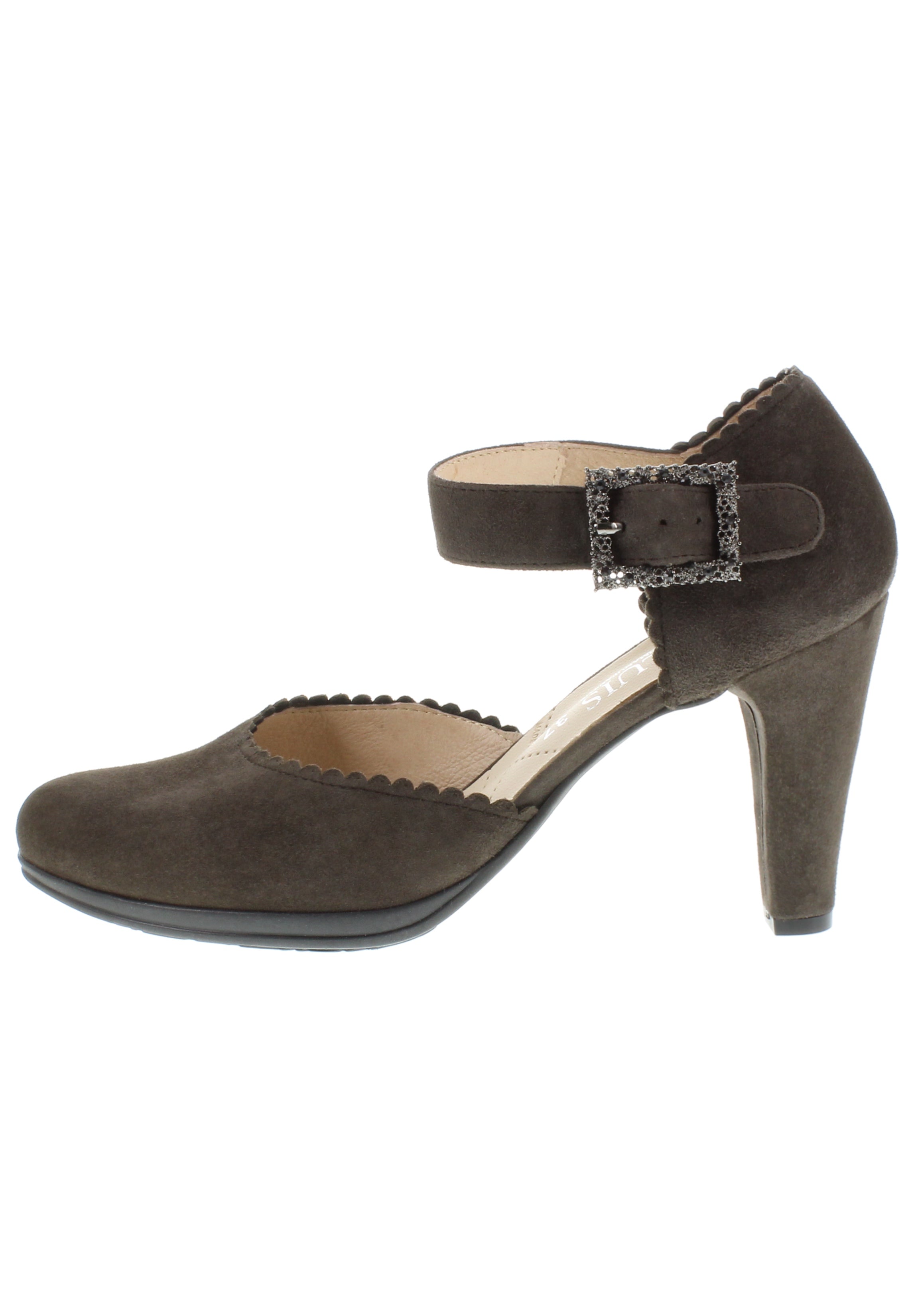 SOFINA - Strass Spangenpumps in Samtziegenleder