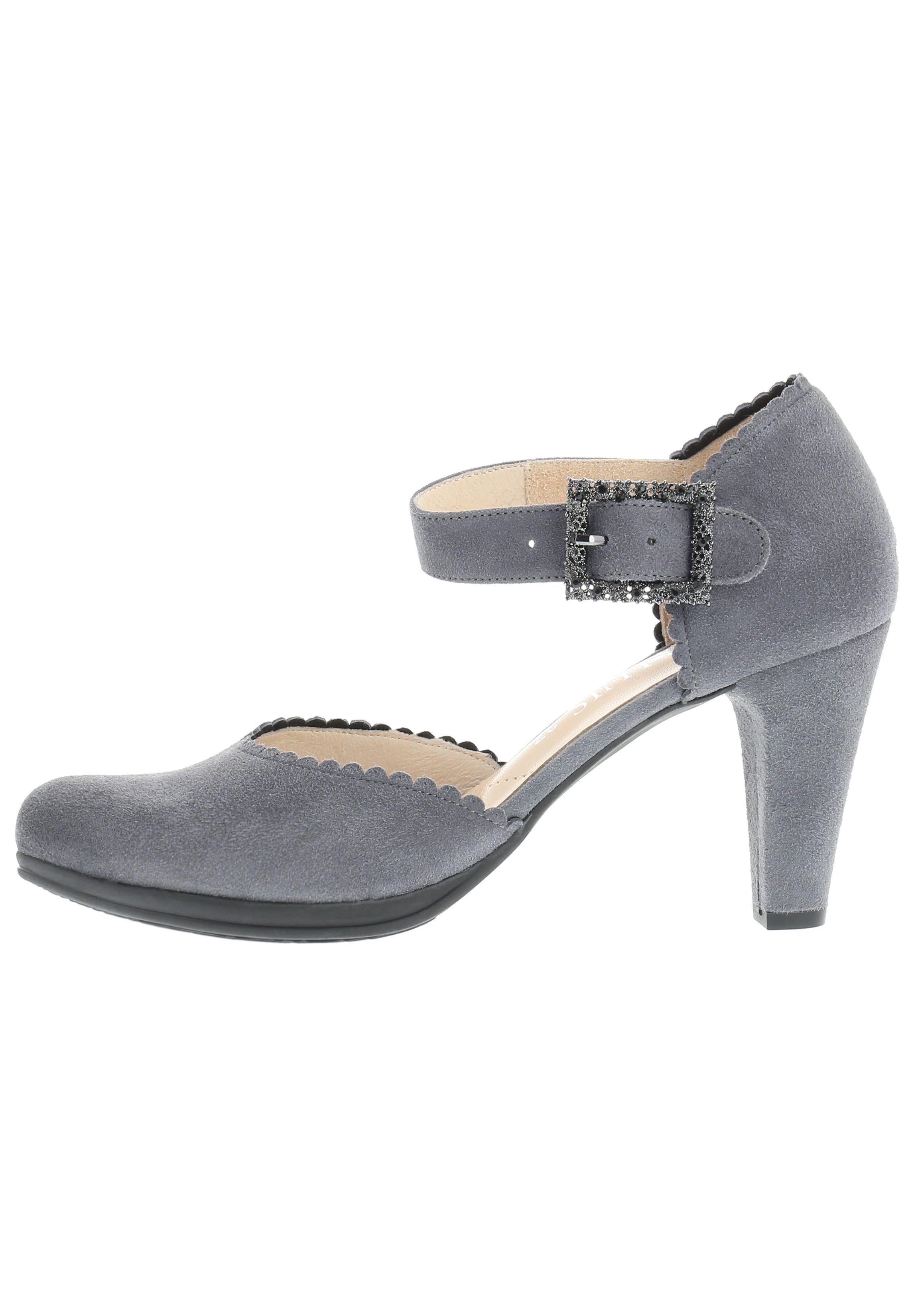 SOFINA - Strass Spangenpumps in Samtziegenleder