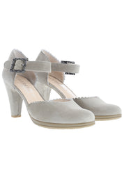 SOFINA - Strass Spangenpumps in Samtziegenleder