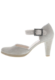 SOFINA - Strass Spangenpumps in Samtziegenleder