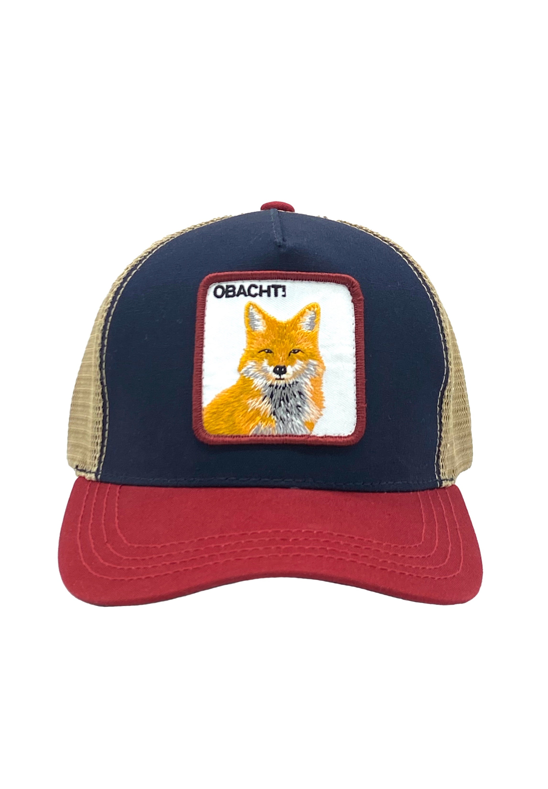 OBACHT! - Trucker Cap mit Fuchs-Stickerei